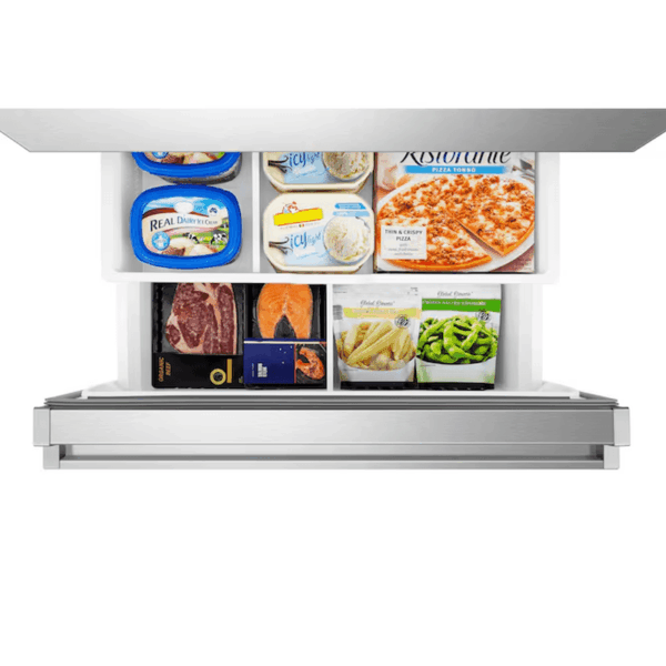 Pureflat Standard-Depth 25.6-Cu Ft 4 -Door Smart Compatible French Door Refrigerator with Ice Maker with Water and Ice Dispenser ( Stainless Steel ) ENERGY STAR Certified - Image 15