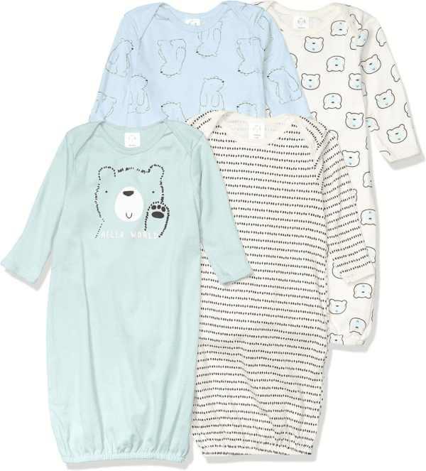 Baby Boy and Girls 4-Pack Sleeper Gown
