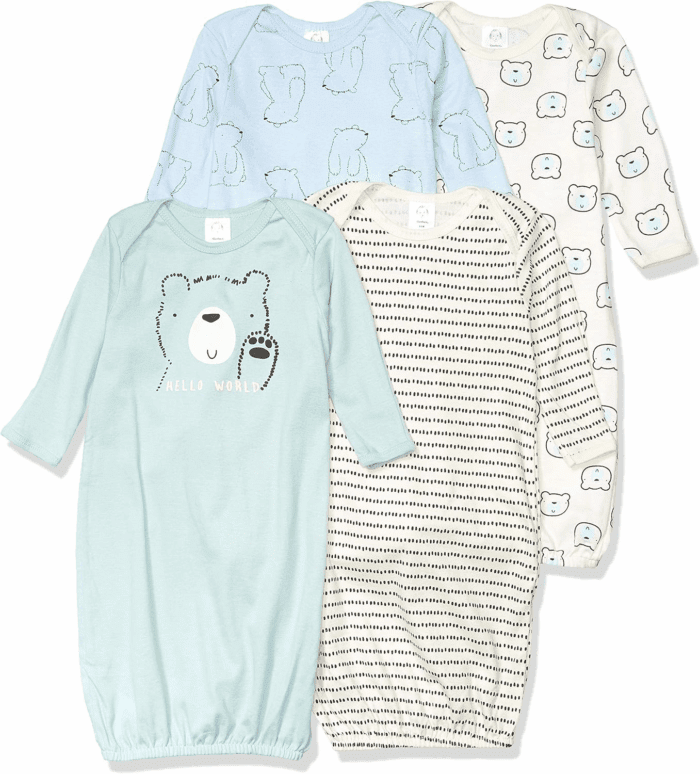 Baby Boy and Girls 4-Pack Sleeper Gown