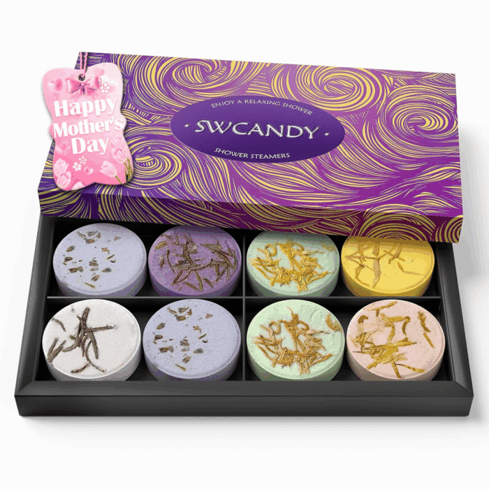 Shower Steamers Aromatherapy Birthday Gifts for Women -  8 Pcs Mothers Day Gifts for Mom Grandma Wife Her Men Teen Adults Bath Bombs Self Care with Natural Essential Oils Relaxation Home SPA