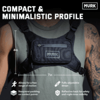 Water Resistant Chest Pack - Running Vest for Workouts, Running Phone Holder Extra Storage, Lightweight Running Pack - Image 3