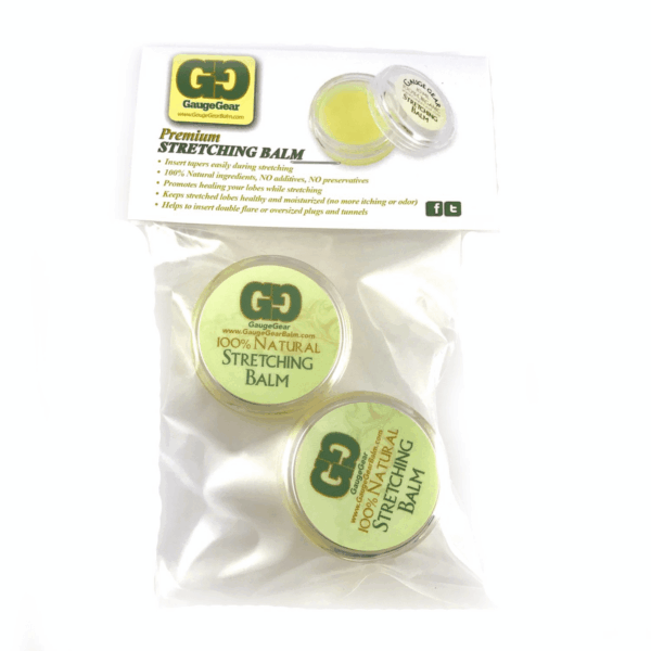 Twin Pack - Ear Stretching Balm | All Natural Natural Moisturizing Salve W/Jojoba | Stretched or Damaged Skin Care | Piercing Aftercare | Two 10 Ml Jars - Image 4
