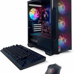Raptor Desktop (AMD Ryzen 7 5700G 4.6Ghz NVIDIA, 16GB 2 * 8 GB DDR4 3600, 512Gb M2 NVME SSD, RGB Fans, W11, Wifi Ready, Mouse and Keyboard)