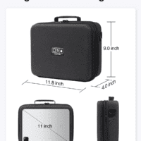 Electronic Organizer Travel Case Large, Hard Case for Electronics, EVA Tech Organizers, Travel Cable Bag with Shoulder Strap, Charger Organizers Carrying Cases for Ipad(Up to 11’’) - Image 7