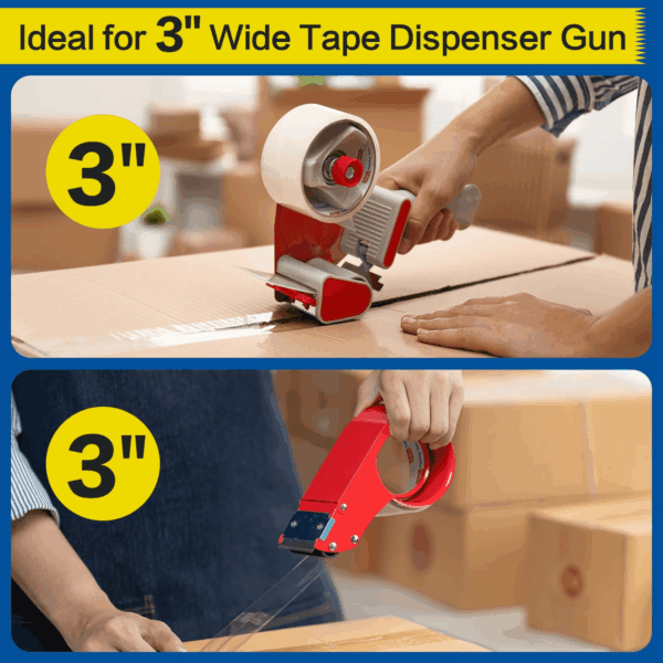 Heavy Duty Packing Tape 6 Rolls, Clear Packing Tape for Shipping Packaging Moving Sealing, 2.7Mil Thick, 1.88 Inches Wide, 65 Yards per Roll, 390 Total Yards - Image 6