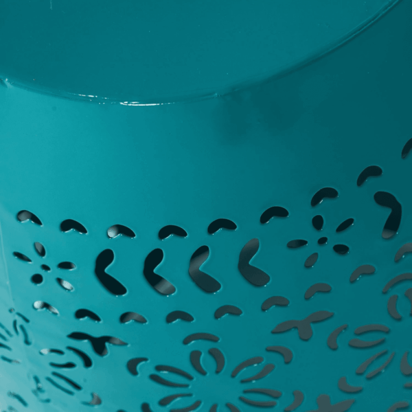 Ruby Outdoor 12" Iron Side Table, Teal - Image 8