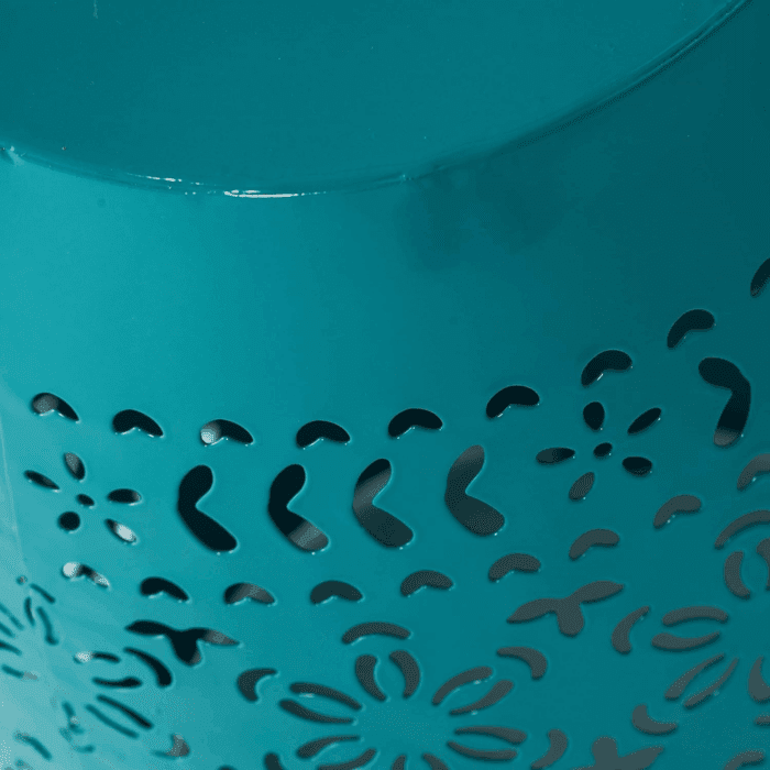 Ruby Outdoor 12" Iron Side Table, Teal - Image 8