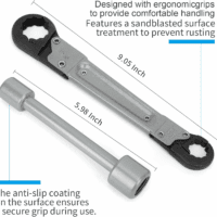 Plumbing Tools Angle Stop Wrench Kit – Adjustable Wrench Professional Plumber Wrench Tools for Installing New Compression Angle Stops and Removing Compression Rings-Silver Tool Kit - Image 2