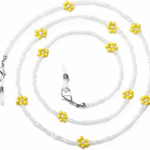 Mask Lanyard Eyeglasses Chain Healing Crystal Beaded Sunglasses Chains with Pearl for Women