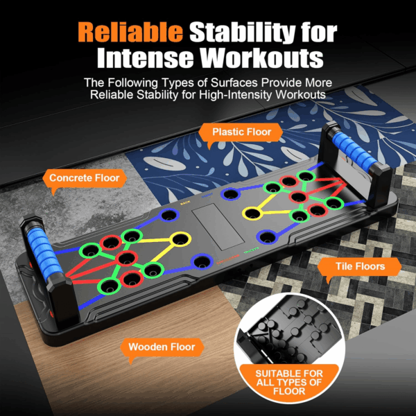 Solid Push up Board Home Workout Equipment Multi-Functional Pushup Stands System Fitness Floor Chest Muscle Exercise Professional Equipment Burn Fat Strength Training Arm Men & Women Weights , Best Choice for Daily Gifts - Image 6