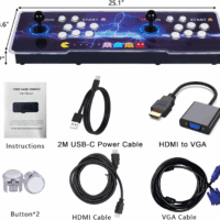 50000 in 1 Pandoras Box Ultra Arcade Game Console , Retro Game Machine for PC & Projector & 4K TV, 3D Games, Search/Save/Load/Pause Games, 1280X720,256G TF, USB-C Charging,Built-In Speaker - Image 3