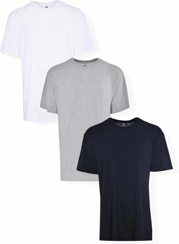 Men’S Tall 100% Cotton Crew Neck Undershirts, Tagless, Ultra Comfort, Multipack