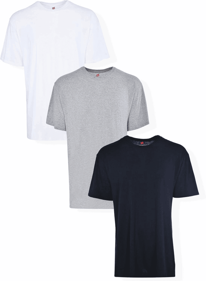 Men’S Tall 100% Cotton Crew Neck Undershirts, Tagless, Ultra Comfort, Multipack