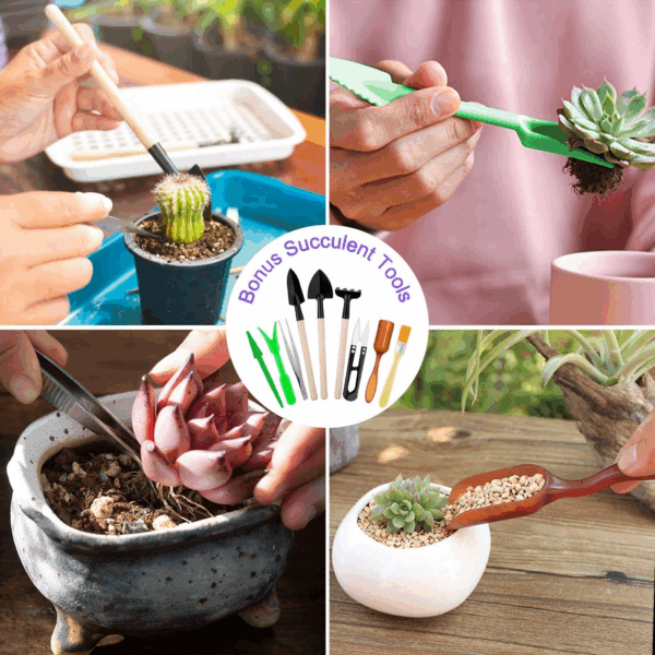 Garden Tools Set 83 Piece, Succulent Tools Set Included, Heavy Duty Aluminum Gardening Tools for Gardening, Non-Slip Ergonomic Handle, Durable Storage Tote Bag, Gifts for Men Women - Image 3
