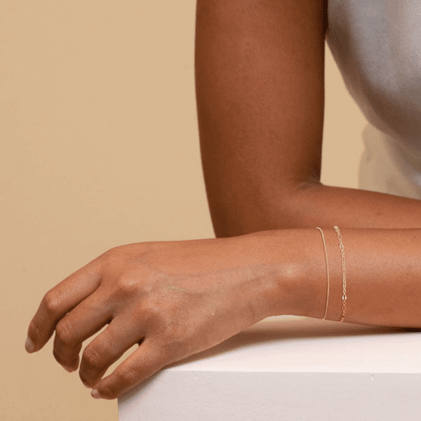 Gold Bracelets for Women Trendy, Dainty 14K Gold Plated Bracelet Stack Beaded Chain Bracelet Set Thin Small Cute Paperclip Bracelets Fashion Waterproof Jewelry Gift Gold Accessories for Women - Image 3