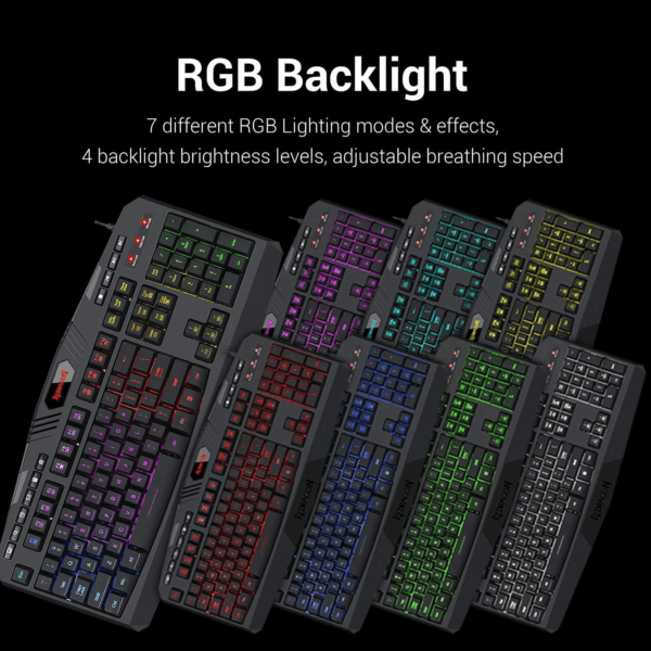 S101 Gaming Keyboard, M601 Mouse, RGB Backlit Gaming Keyboard, Programmable Backlit Mouse, Value Combo Set [New Version] - Image 4