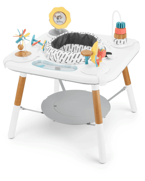 Discoverosity Montessori-Inspired 3-Stage Activity Center & Play Table for Baby Ages 4M+