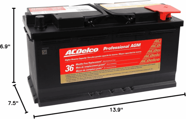 Gold 49AGMHR 36 Month Warranty High Reserve AGM BCI Group 49 Battery - Image 6