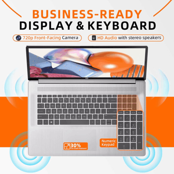 2025 17 Inch Laptop Business, 17.3" IPS FHD Display, AMD Ryzen 5 (Beats I7-1165G7), Ms Office 2024, Win 11 Pro, AI Copilot, W/Accessory, Numeric Keypad, Wifi 6 (64GB RAM +2TB SSD) - Image 6