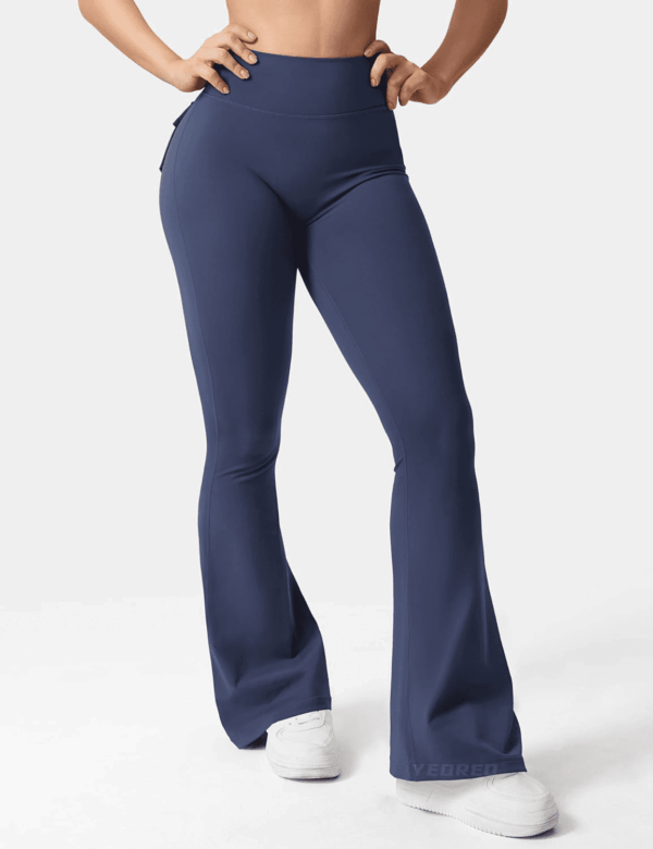 Flare Leggings with Pockets for Women Brittany Leggings Workout Leggings for Women Butt Lifting Gym Yoga Leggings - Image 3