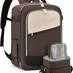 Travel Backpack for Women, 40L Carry on Backpack Flight Approved, Large Personal Item Bag Fits 17 Inch Laptop, TSA Approved Luggage with 3 Packing Cubes,Waterproof Weekender Gym Essentials