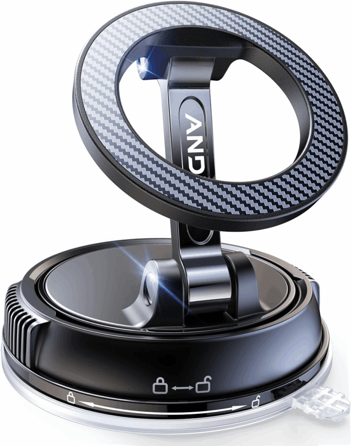 Car Phone Holder for Magsafe [78+LBS Strongest Suction & 2400Gf Strongest Magnetic] 360° Adjustable Car Phone Mount, Phone Holders for Your Car for Iphone 16 Pro Max 15 14 13 12 plus (Carbon Fiber)