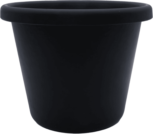 Classic round Plastic Plant Pot W/Rolled Rim - Lightweight & UV Resistant Flower Pot for Herbs & More - Outdoor & Indoor Plant Pots W/Drainage (17 Inch Black, Pack of 1)