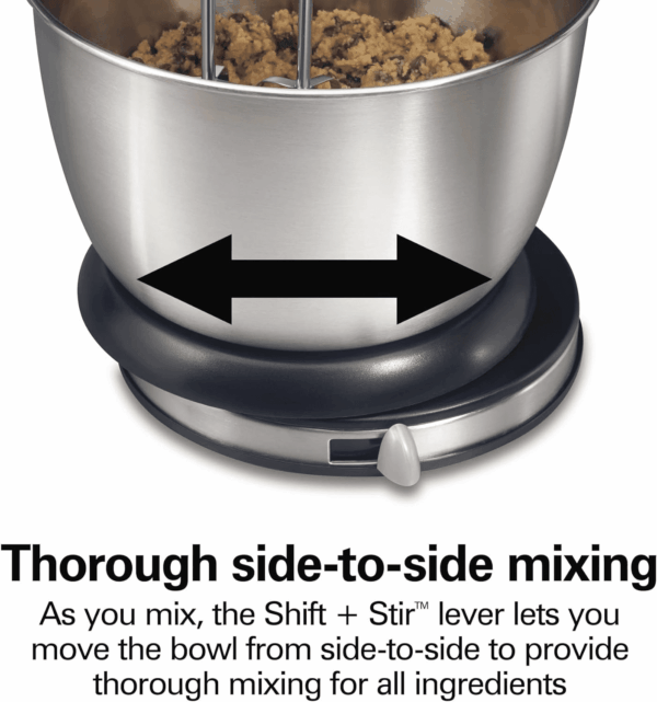 Classic Stand and Hand Mixer, 4 Quarts, 6 Speeds with Quickburst, Bowl Rest, 290 Watts Peak Power, Black and Stainless - Image 5