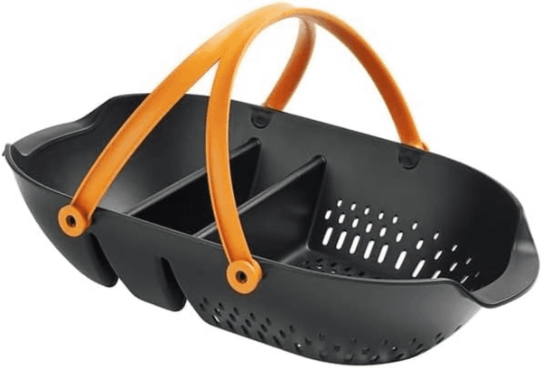 Garden Harvest Basket - Container for Gardening and Harvesting with Tool Caddy - Harvesting Basket Doubles as a Collander for Vegetables and Fruits - Garden Accessories