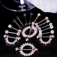 12-16Pcs 16G 14G Surgical Steel Tongue Ring Nipple Shield Barbell Ring Bar Nipplerings Body Piercing Jewelry for Women Men - Image 3