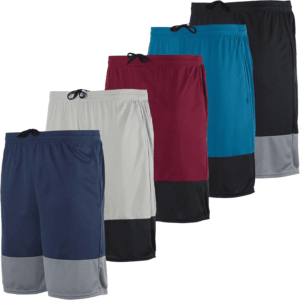 5 Pack: Men'S Mesh Athletic Basketball Shorts Quick Dry Activewear with Pockets