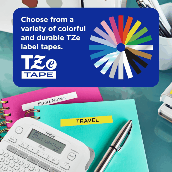 P-Touch PTD220 Home/Office Everyday Label Maker | Prints Tze Label Tapes up to ~1/2 Inch White - Image 3