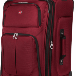 Sion Softside Expandable Luggage, Burgundy, Checked-Medium 25-Inch