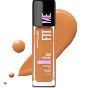 Fit Me Dewy + Smooth Liquid Foundation Makeup, Coconut, 1 Count (Packaging May Vary)