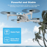 Drone with 1080P Camera - Foldable Remote Control Quadcopter with Voice Gesture Control, 3D Flip, One Key Start, Emergency Stop, 2 Batteries, Easier to Use, Toy for Kids Adults Beginners, Grey - Image 2