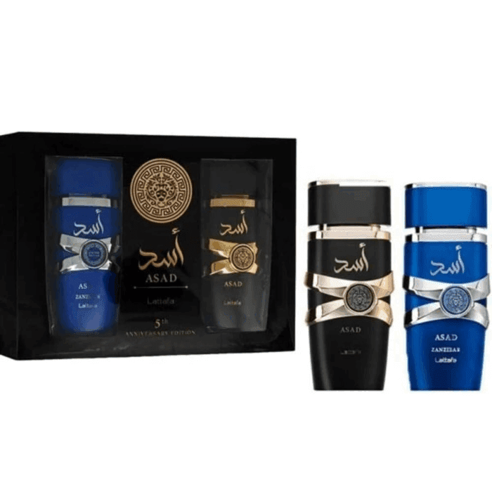 Asad 2 Piece Gift Set (EDP 3.4 Fl Oz + Asad Zanzibar EDP 3.4 Fl Oz) - Image 3