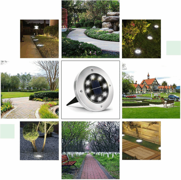 Solar Lights for Outside,12 Pack Solar Lights Outdoor Waterproof, Solar Garden Lights Landscape Lighting for Patio Pathway Lawn Yard Deck Driveway Walkway, Cold White - Image 6