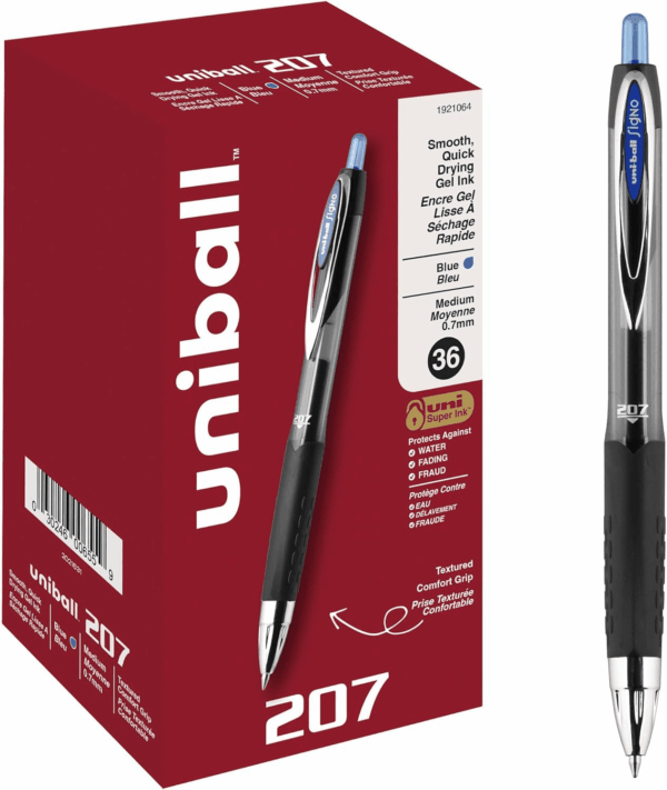 1921064 Signo 207 Retractable Gel Pen Blue Ink 0.7Mm 36/Box