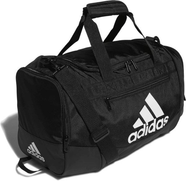 Unisex Defender 4.0 Gym Duffel Bag for Men and Women, Black/White, Small (38L) - Image 4