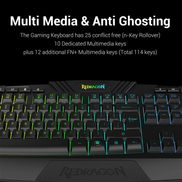 S101 Gaming Keyboard, M601 Mouse, RGB Backlit Gaming Keyboard, Programmable Backlit Mouse, Value Combo Set [New Version] - Image 5