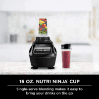 Blender, Mega Kitchen System, 1500W, 4 Functions for Smoothies, Processing, Dough, Drinks & More, with 72 Blender Pitcher, 64 Processor Bowl, 2 Nutri Cups + Lids, Black, BL770 - Image 4