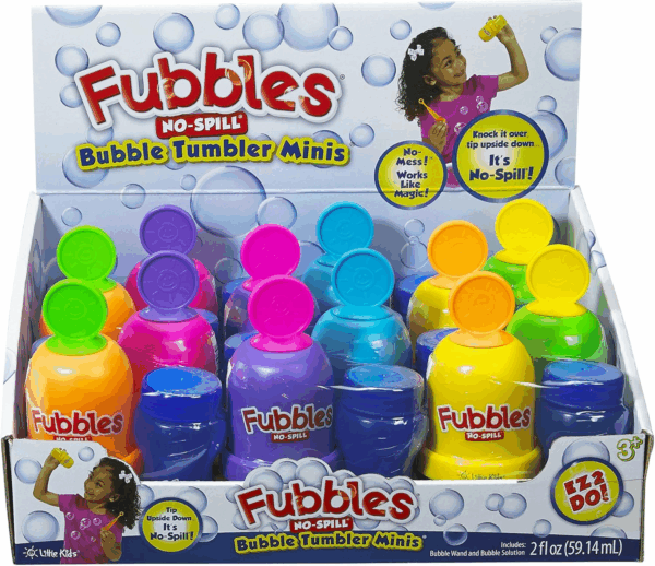 Fubbles No Spill Bubble Tumbler Minis Party Favor 12 Pack | Bubble Toy for Babies Toddlers and Kids | Includes 2Oz Bubble Solution and a Wand per Bottle (Assorted Colors) - Image 11