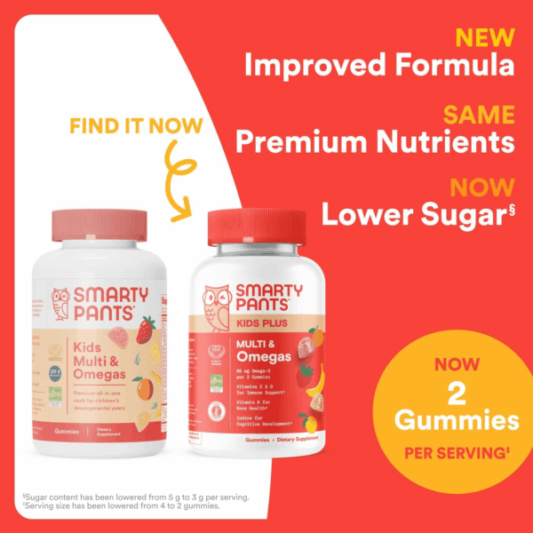 Kids Multivitamin Gummies: Omega 3 Fish Oil (EPA/DHA), Vitamin D3, C, Vitamin B12, B6, A, K & Zinc for Immune Support, Biotin, Gluten Free, Three Fruit Flavors, 120 Count (30 Day Supply) - Image 2