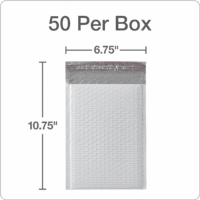 Bubble Mailers, 6 X 9 Inch, White Poly Mailers, Padded Envelopes, Shipping Envelopes, Water Resistant, Self Seal, 50 per Box (QUA85856), Plastic - Image 7