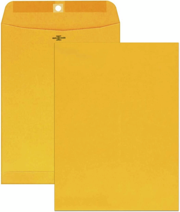 Mailing Envelopes, Clasp Closure, 9" X 12", All-Purpose 24-Lb Paper, Brown Kraft Material, 20 per Box (76020) - Image 2