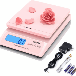Shipping Scale, Accurate 66Lb/0.1Oz Postal Scale with Sweet Pink Style, Hold/Tear/Pcs Function, Auto-Off, Battery & AC Adapter, Back-Lit LCD Display, Digital Scale for Packages and Food Pink