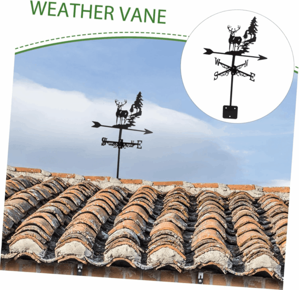 Weather Vane Decorative Roof Weather Vane for Outdoor Decor for Barns Gardens Patios and Rooftops Unique Wind Direction Indicator for Home - Image 7