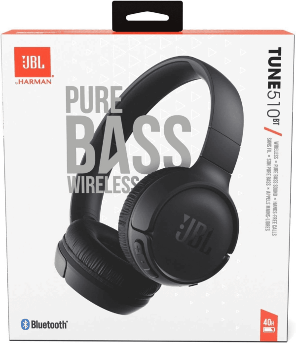 Tune 510BT - Bluetooth Headphones with up to 40 Hours Battery, Microphone for Call, Foldable and Comfortable, Android and Ios Compatible (Black) - Image 3