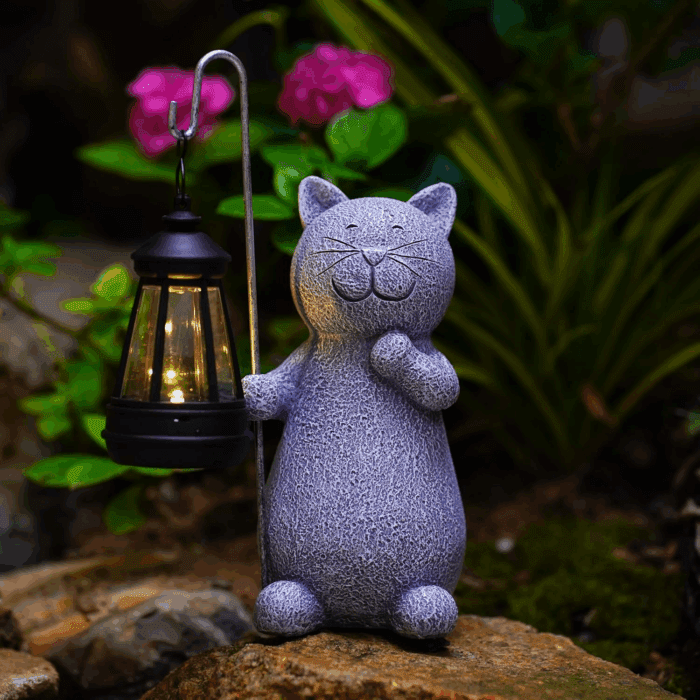 Garden Decor Solar Statues: Mothers Day Birthday Gifts for Mom Grandma Women Sister Wife Lady Lover - Front Patio Balcony Yard Art Lawn Ornaments Porch Outdoor outside Decorations (Cat) - Image 7