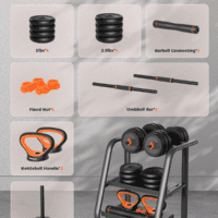 Adjustable Dumbbells, 20/30/40/45/70/90Lbs Free Weight Set with Connector, 5 In1 Dumbbells Set Used as Barbell, Kettlebells, Push up Stand, Weight Plate, Fitness Exercises for Home Gym Suitable Men/Women - Image 8